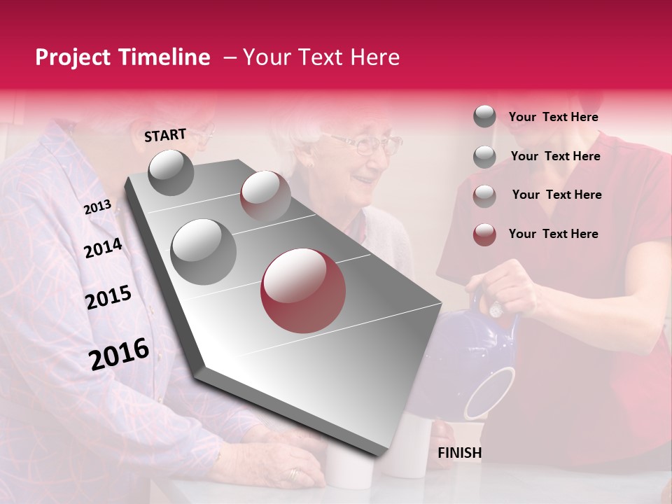 Forties Elderly At Home PowerPoint Template