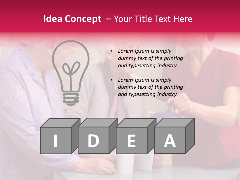 Forties Elderly At Home PowerPoint Template