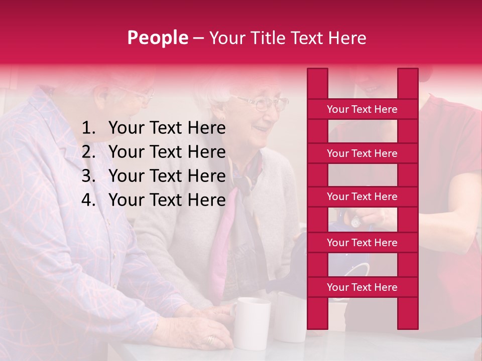 Forties Elderly At Home PowerPoint Template