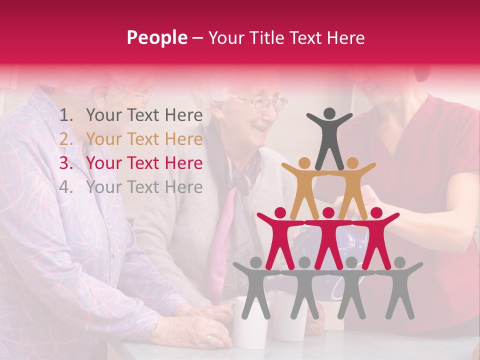 Forties Elderly At Home PowerPoint Template