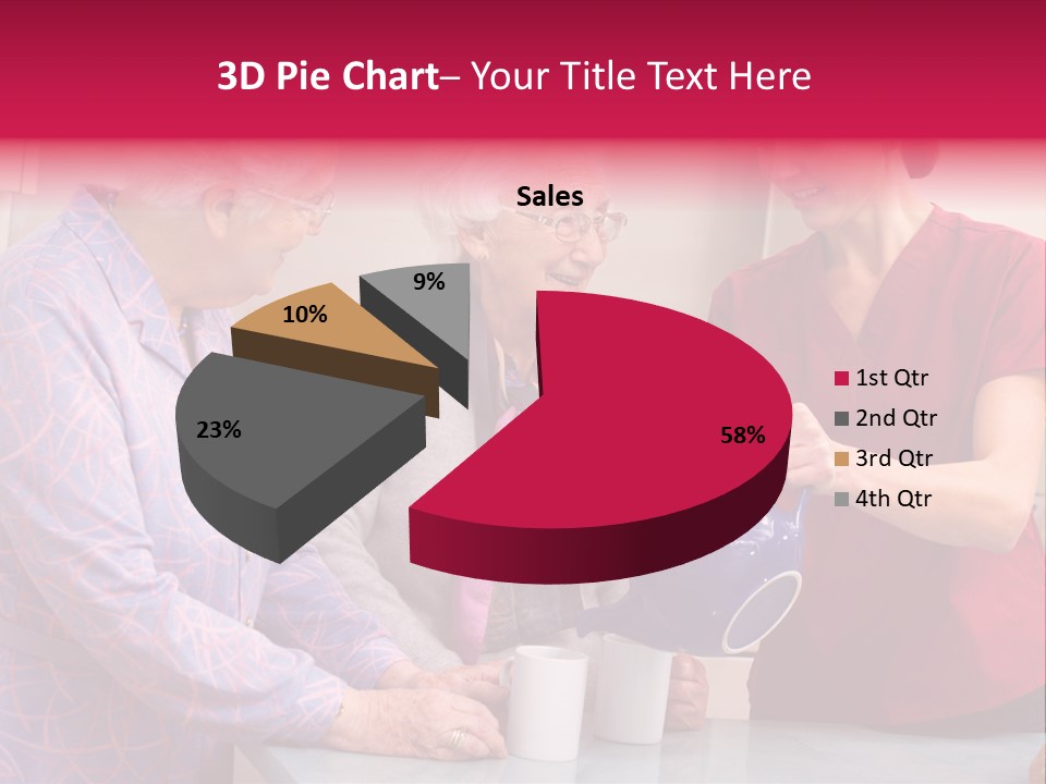 Forties Elderly At Home PowerPoint Template