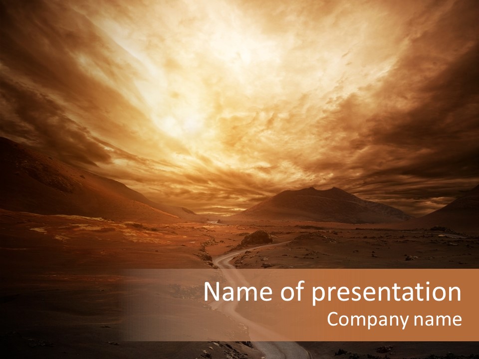 Sky Freeway Road PowerPoint Template