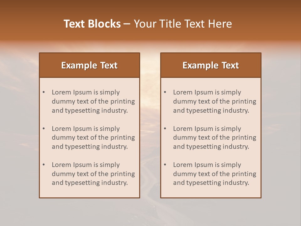 Sky Freeway Road PowerPoint Template