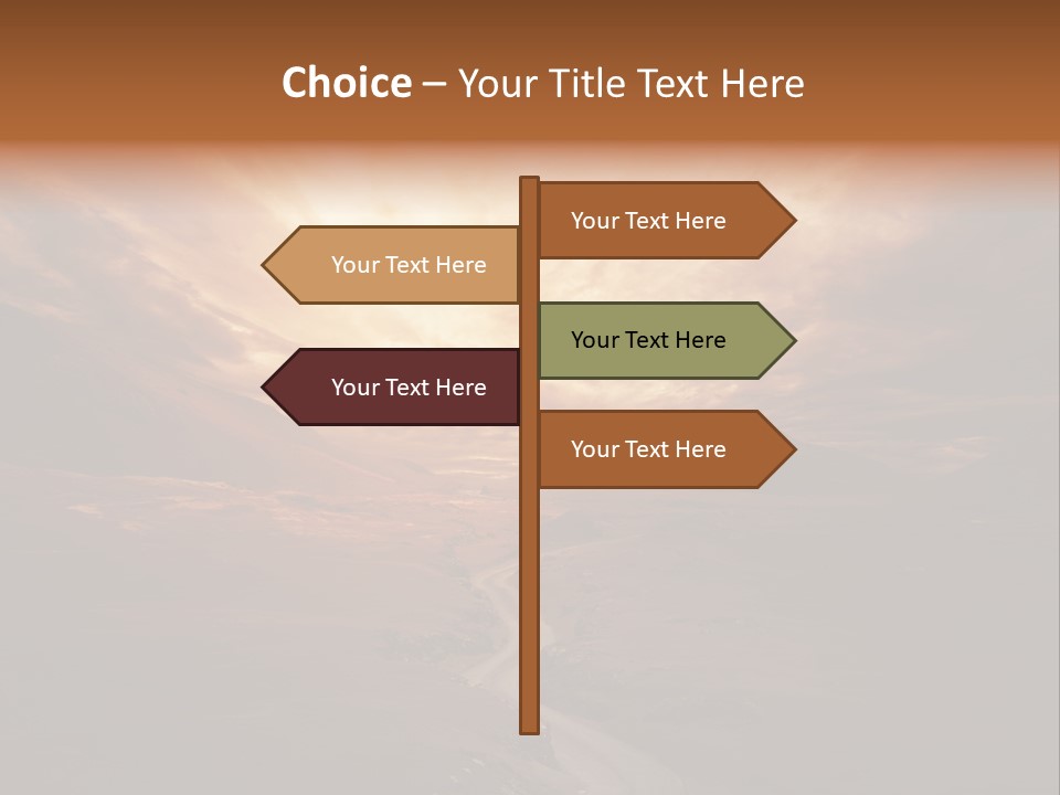 Sky Freeway Road PowerPoint Template