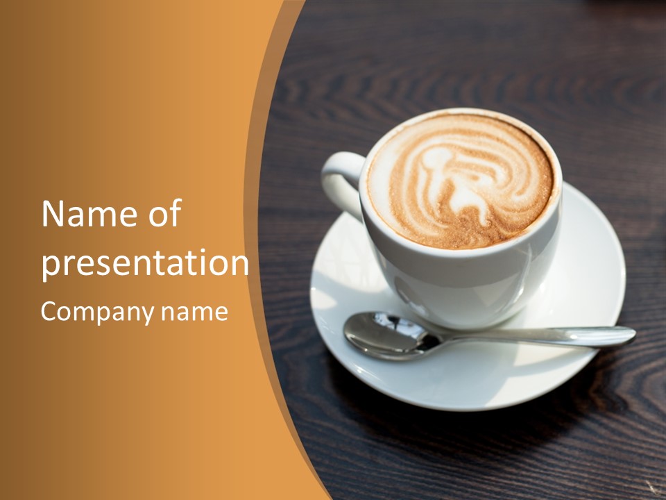 Table Closeup Espresso PowerPoint Template