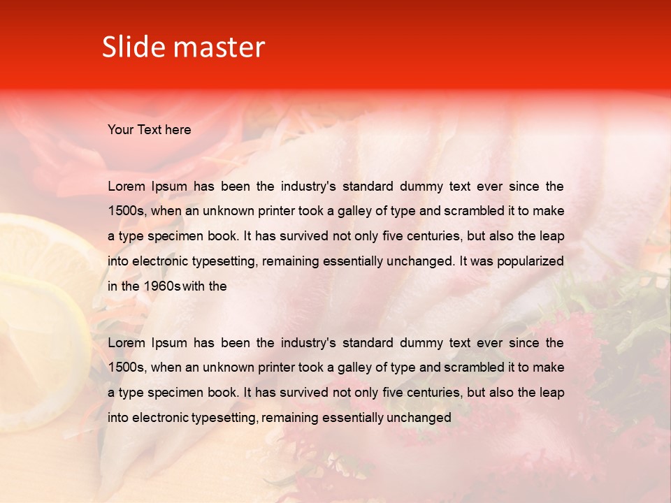 Isolated Delicacy Lunch PowerPoint Template