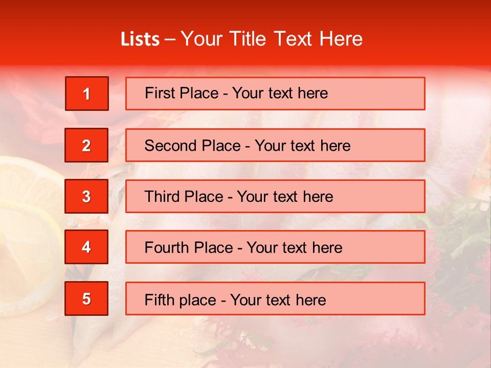 Isolated Delicacy Lunch PowerPoint Template