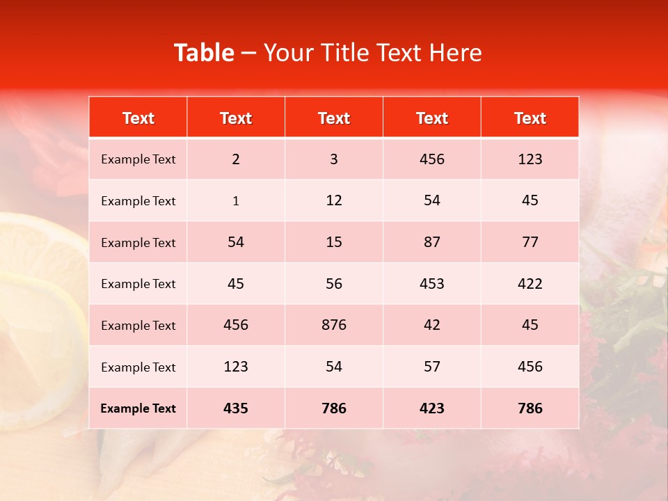 Isolated Delicacy Lunch PowerPoint Template