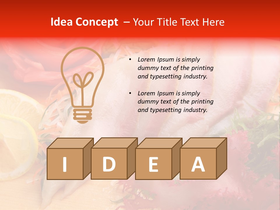 Isolated Delicacy Lunch PowerPoint Template