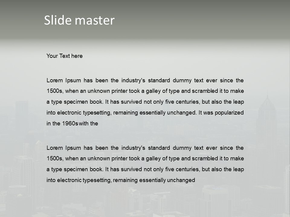 Sky Smog Tall PowerPoint Template