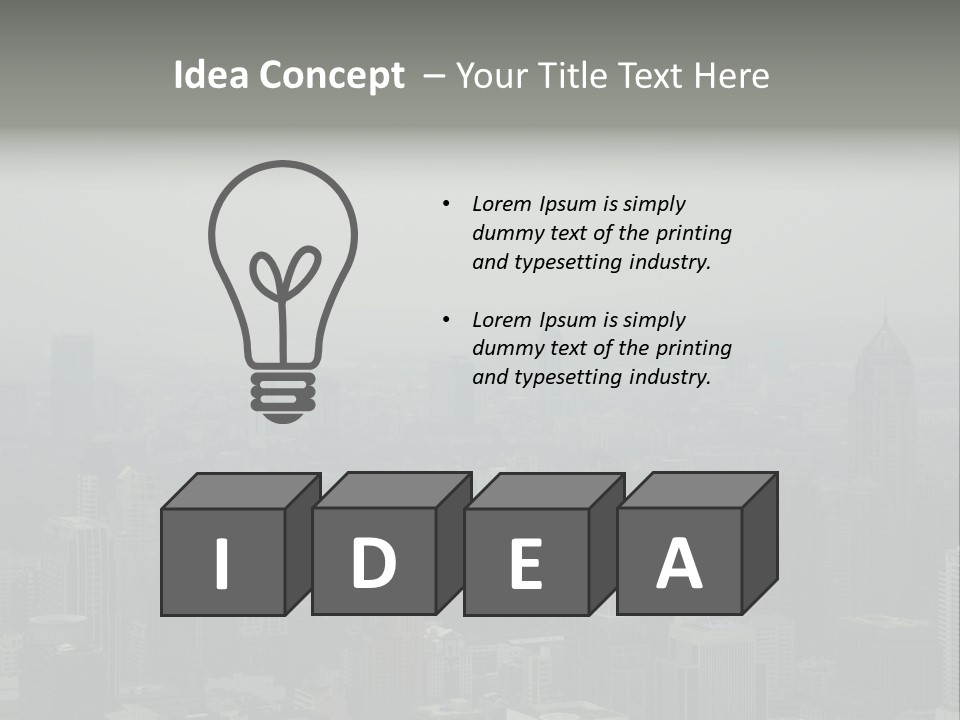 Sky Smog Tall PowerPoint Template