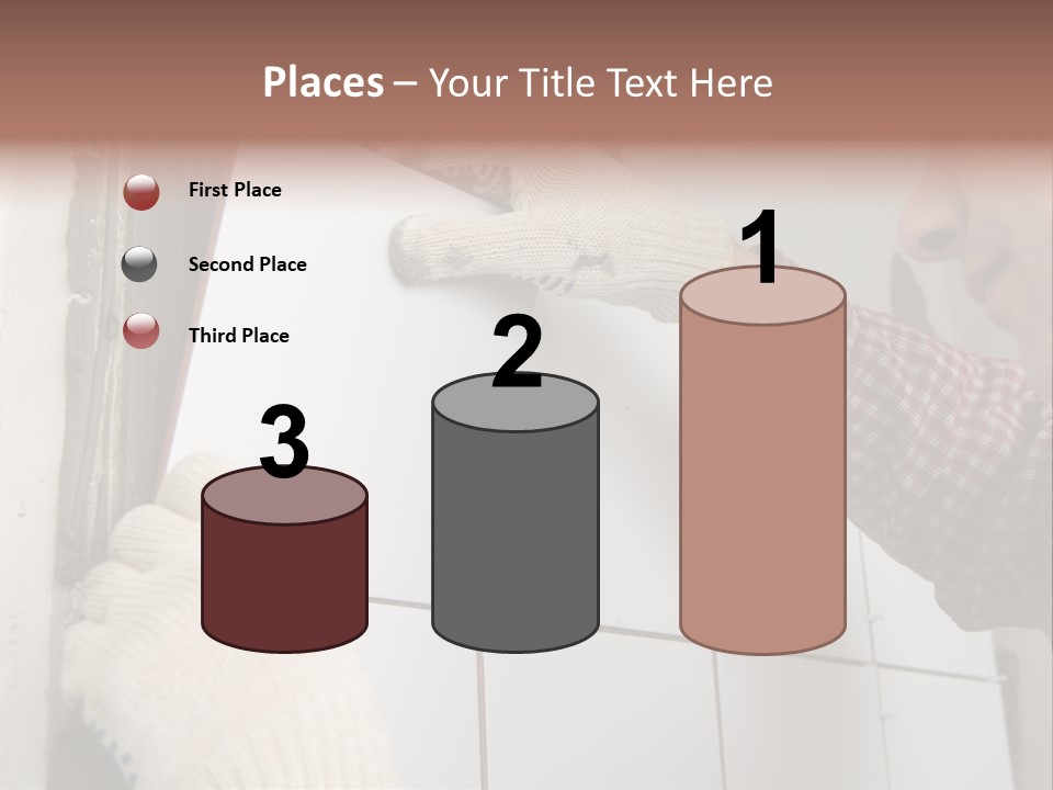 Working Construction Worker Wall PowerPoint Template