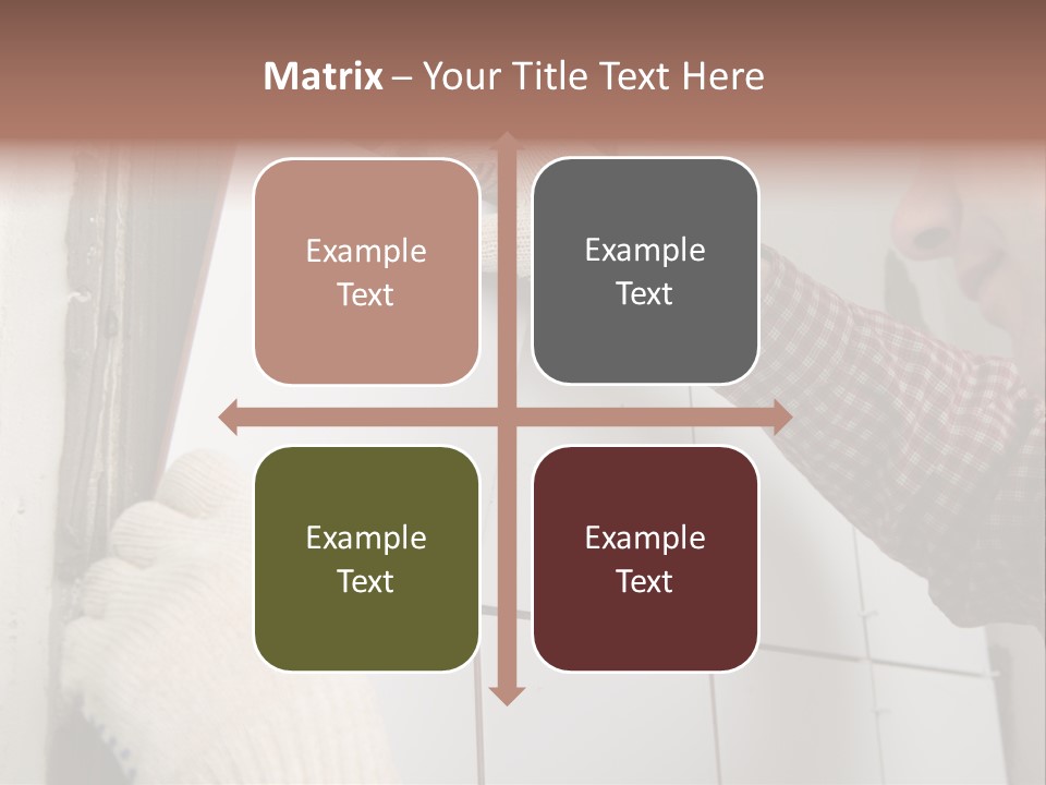 Working Construction Worker Wall PowerPoint Template