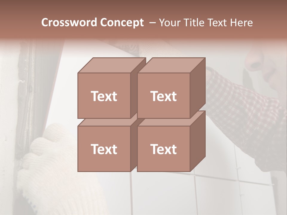 Working Construction Worker Wall PowerPoint Template
