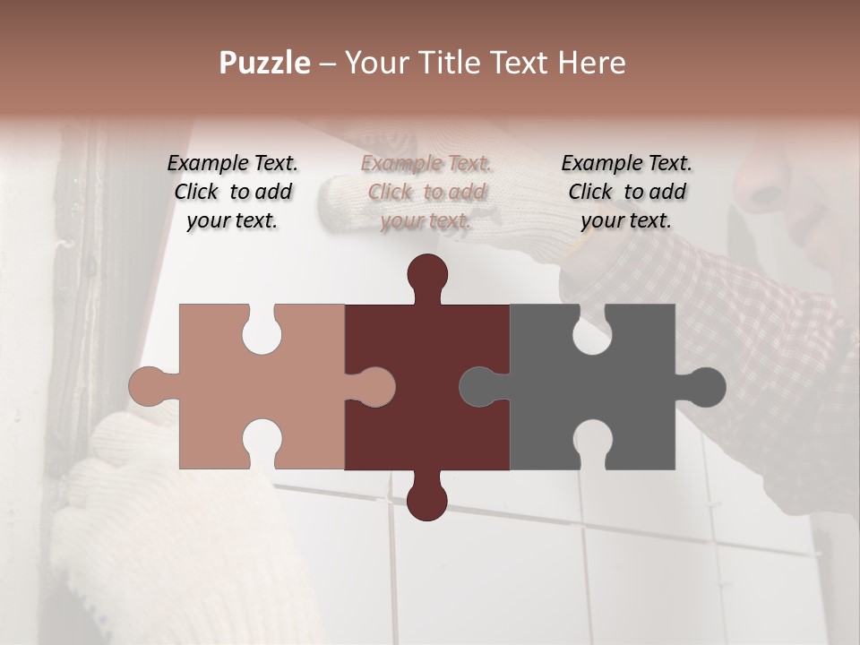 Working Construction Worker Wall PowerPoint Template