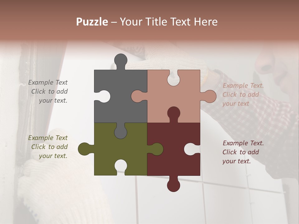 Working Construction Worker Wall PowerPoint Template