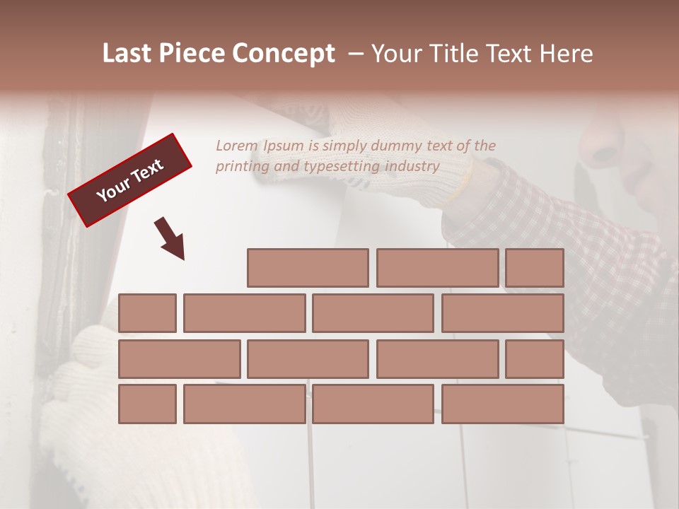 Working Construction Worker Wall PowerPoint Template