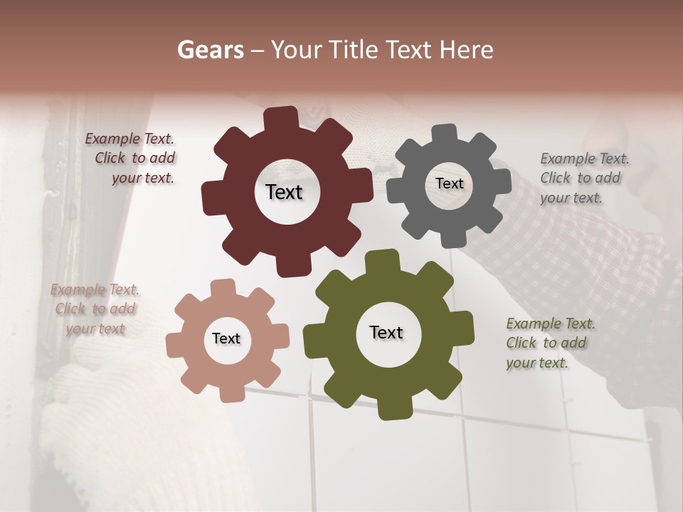 Working Construction Worker Wall PowerPoint Template