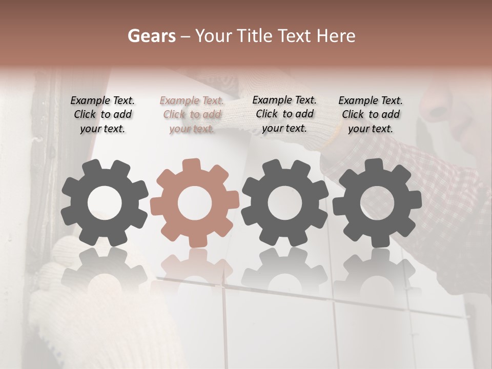 Working Construction Worker Wall PowerPoint Template