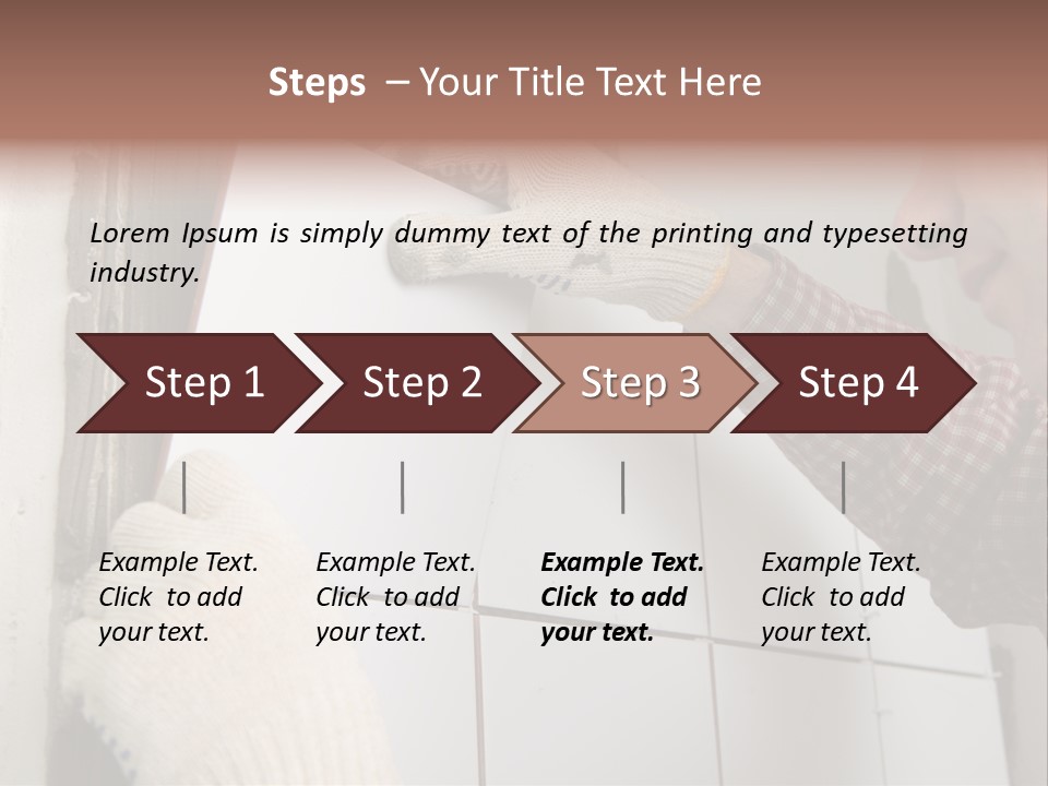 Working Construction Worker Wall PowerPoint Template