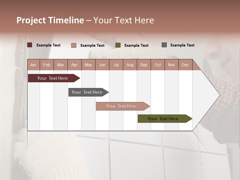 Working Construction Worker Wall PowerPoint Template