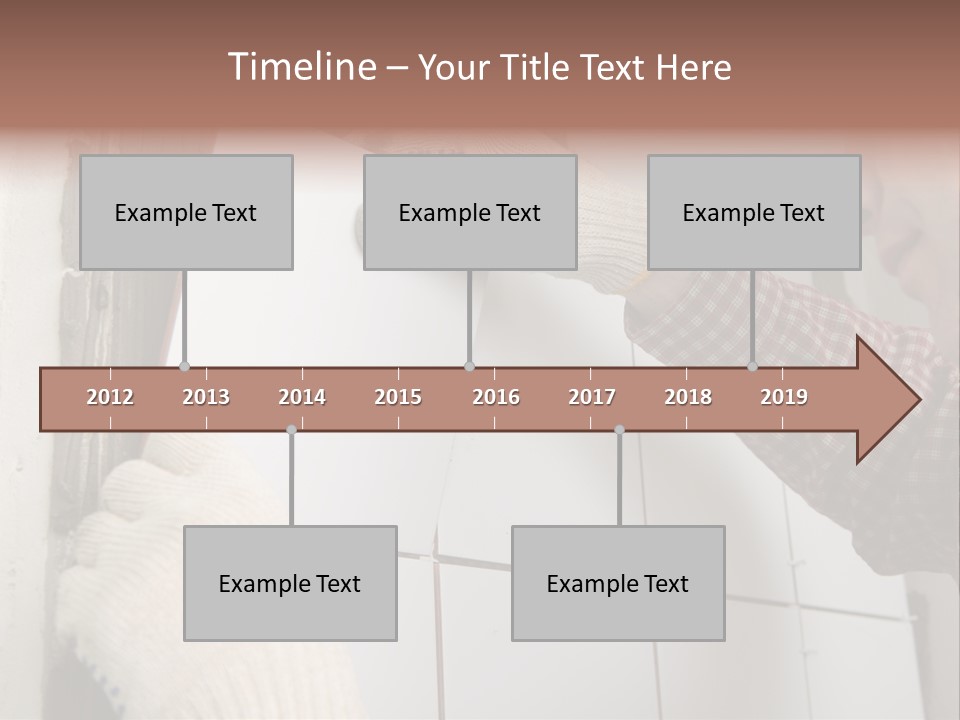 Working Construction Worker Wall PowerPoint Template