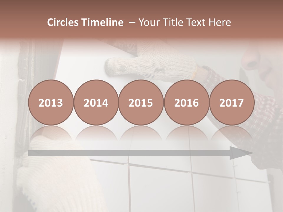 Working Construction Worker Wall PowerPoint Template