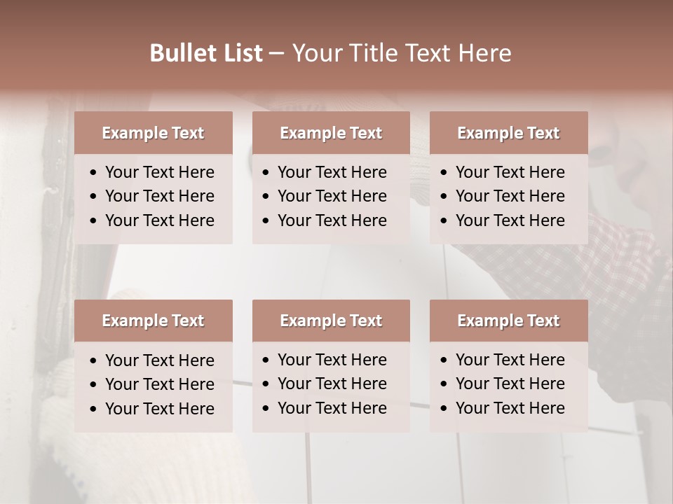 Working Construction Worker Wall PowerPoint Template