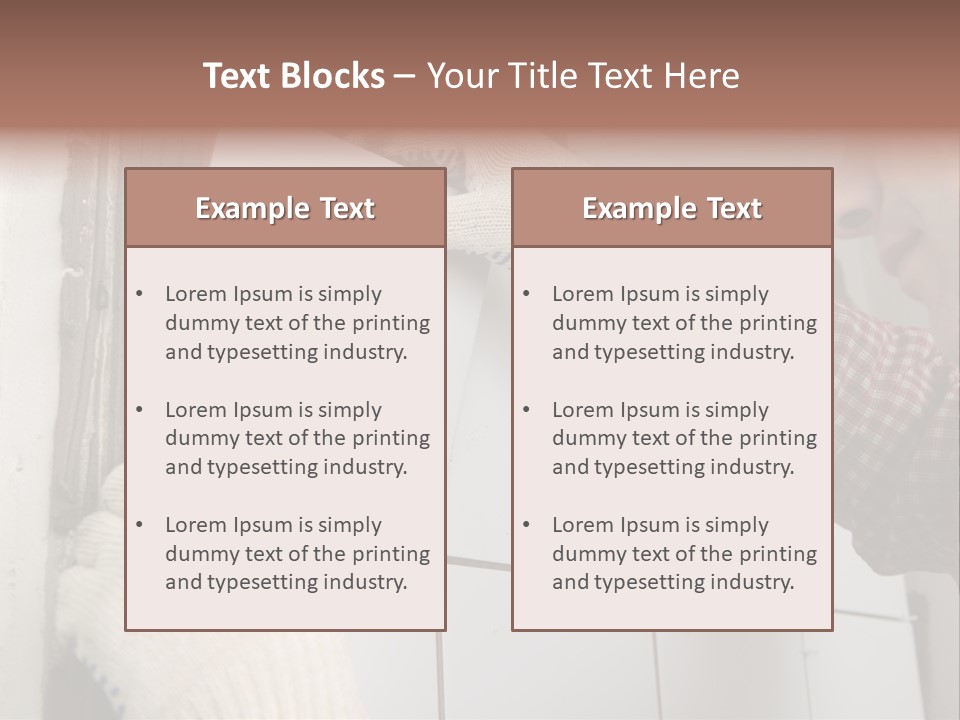 Working Construction Worker Wall PowerPoint Template