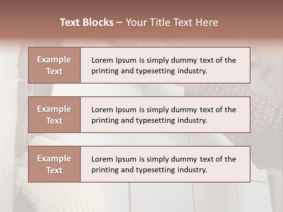 Working Construction Worker Wall PowerPoint Template