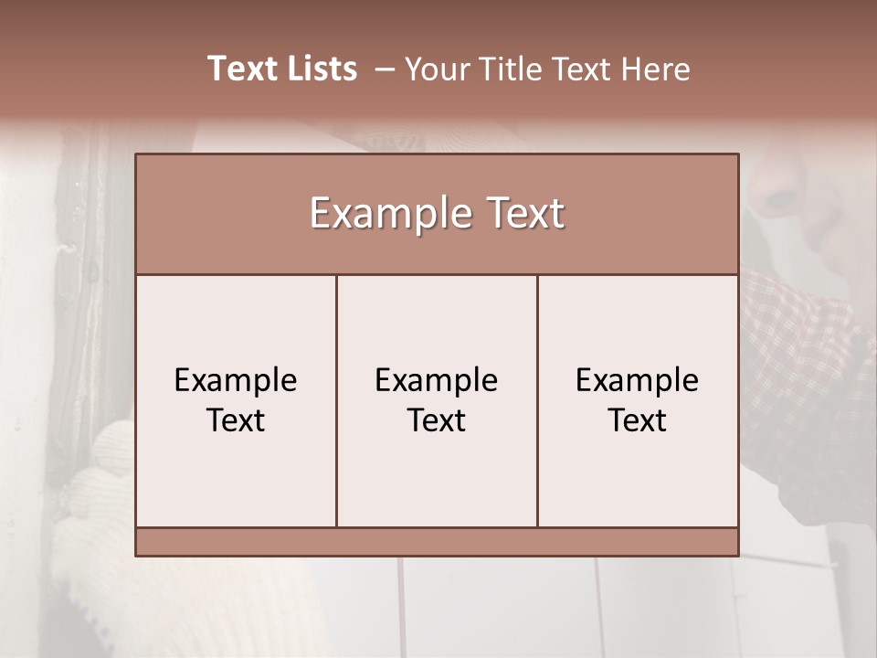 Working Construction Worker Wall PowerPoint Template