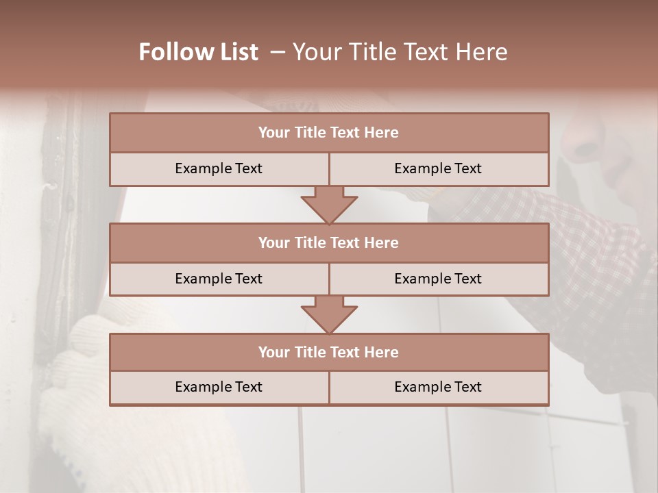 Working Construction Worker Wall PowerPoint Template