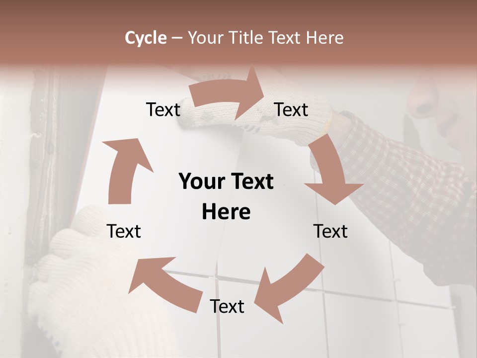 Working Construction Worker Wall PowerPoint Template