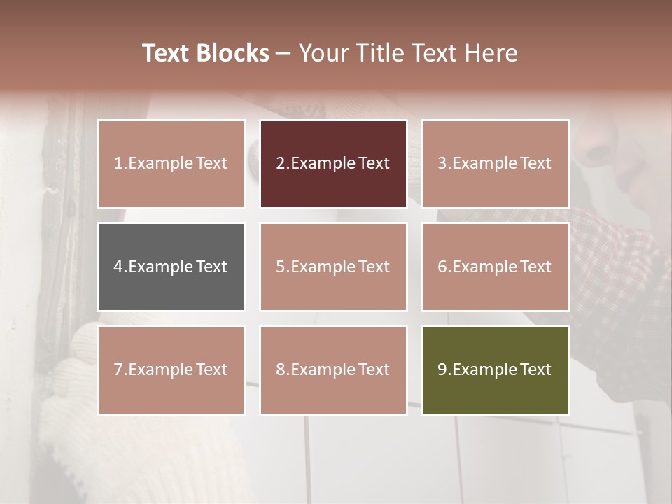 Working Construction Worker Wall PowerPoint Template