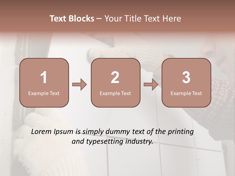 Working Construction Worker Wall PowerPoint Template