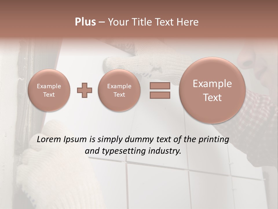 Working Construction Worker Wall PowerPoint Template