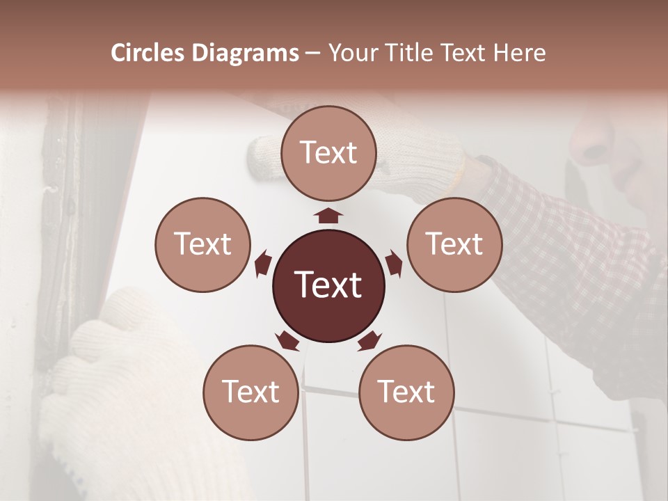 Working Construction Worker Wall PowerPoint Template