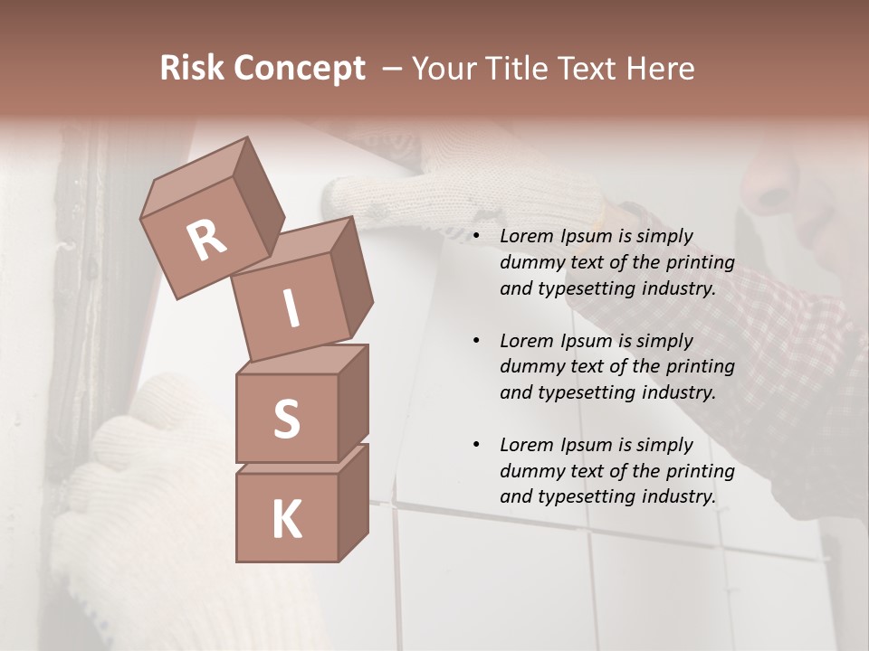 Working Construction Worker Wall PowerPoint Template