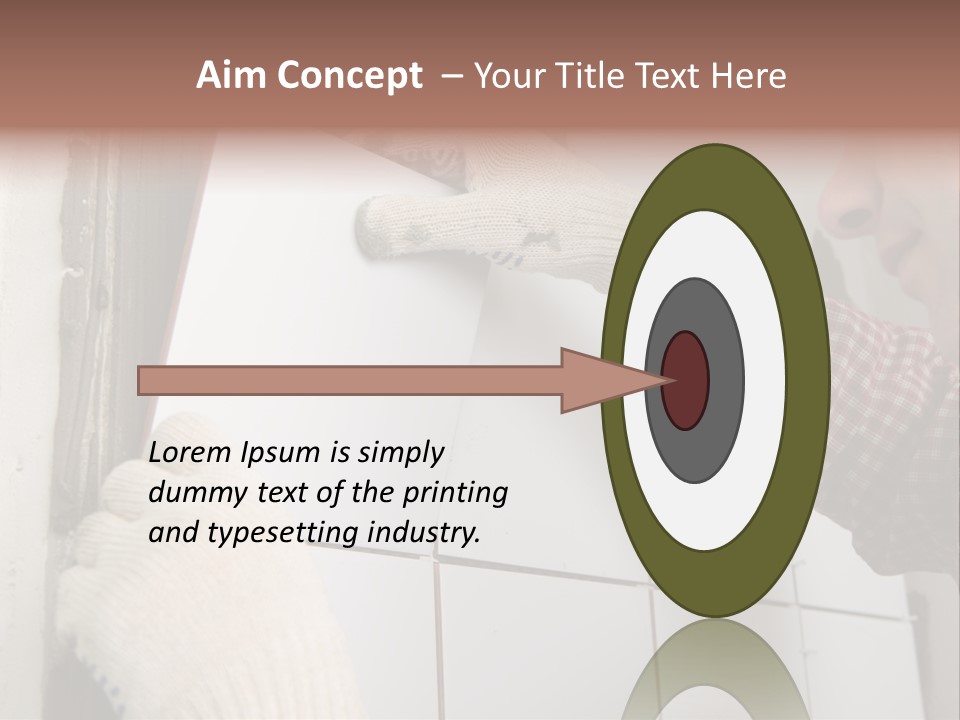 Working Construction Worker Wall PowerPoint Template