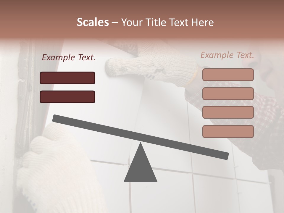 Working Construction Worker Wall PowerPoint Template