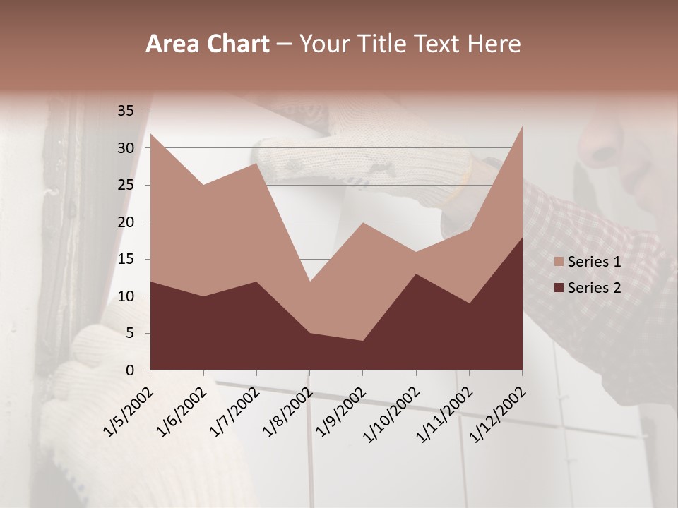 Working Construction Worker Wall PowerPoint Template