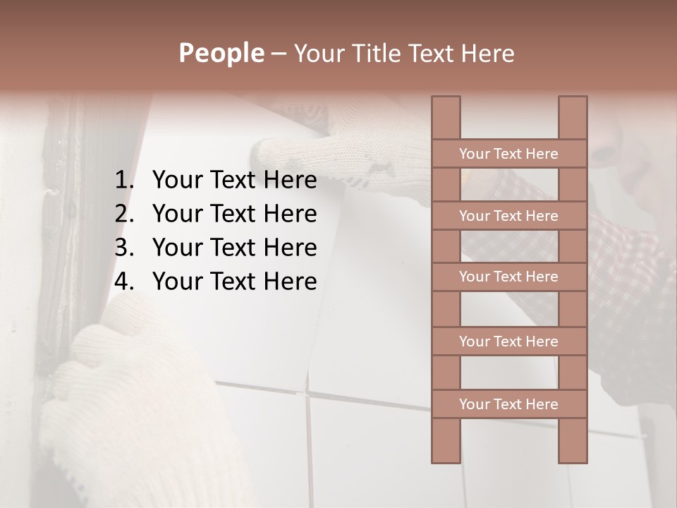 Working Construction Worker Wall PowerPoint Template