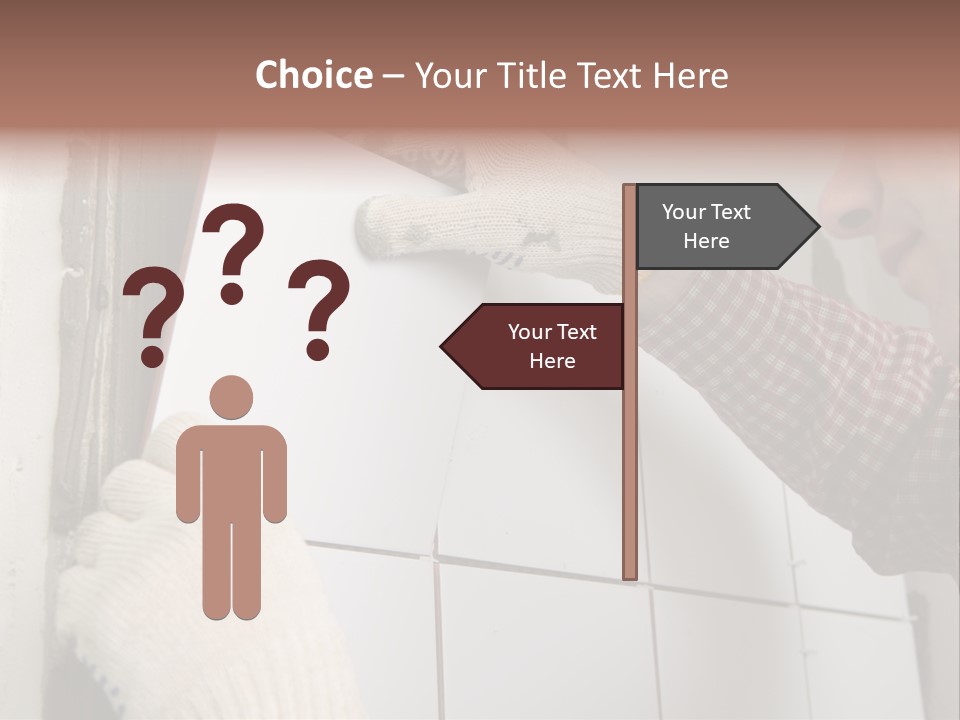 Working Construction Worker Wall PowerPoint Template