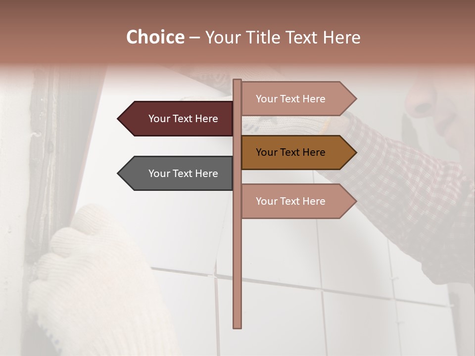 Working Construction Worker Wall PowerPoint Template