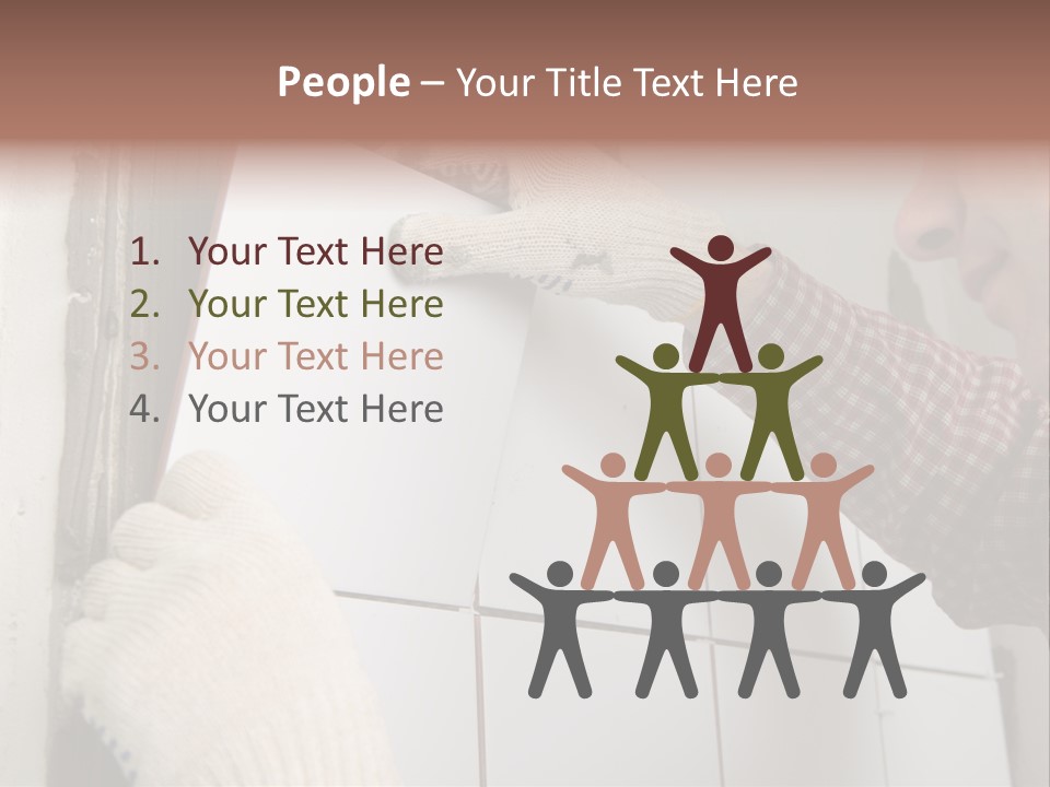 Working Construction Worker Wall PowerPoint Template