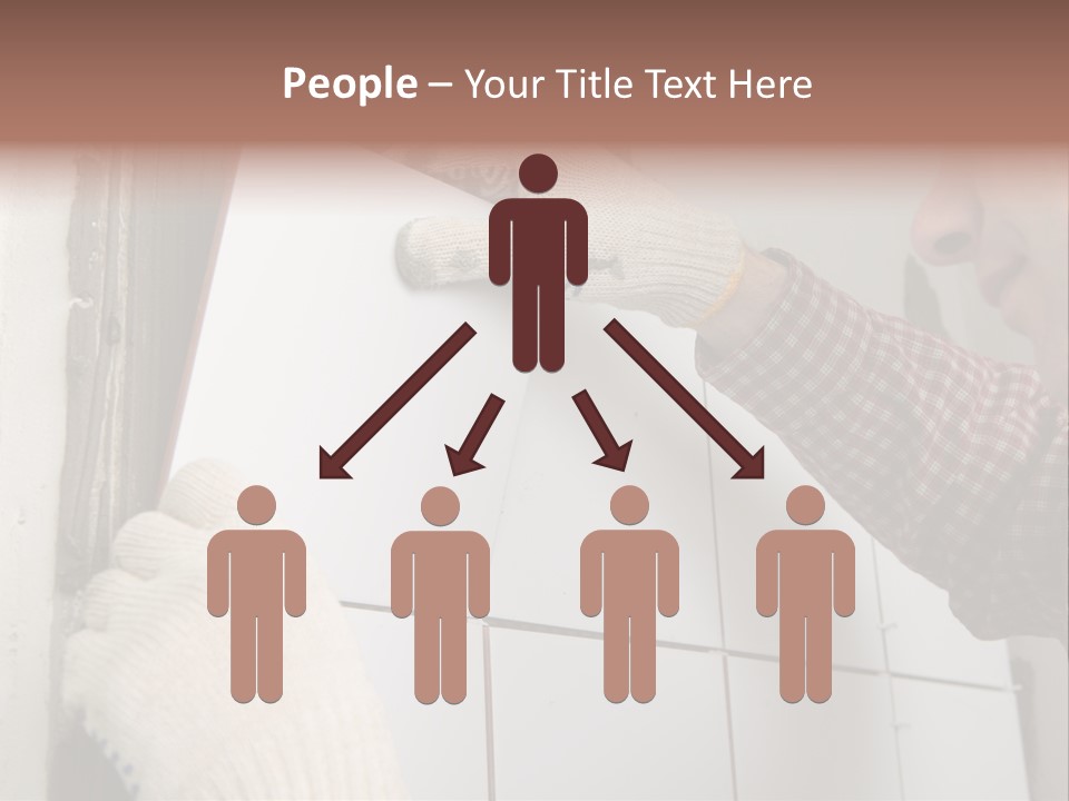 Working Construction Worker Wall PowerPoint Template