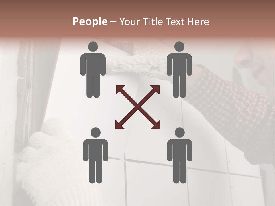 Working Construction Worker Wall PowerPoint Template