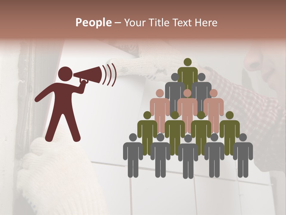 Working Construction Worker Wall PowerPoint Template