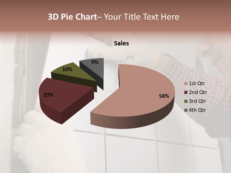 Working Construction Worker Wall PowerPoint Template