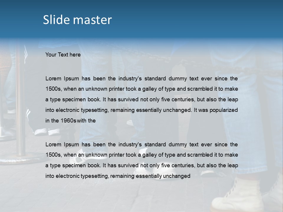 Casual Leg Lineup PowerPoint Template